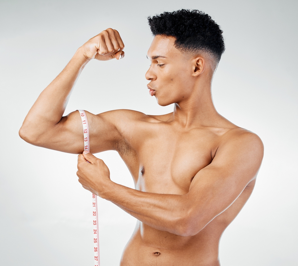 man after taking the best peptides for muscle growth